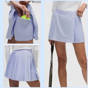 Lululemon Side-Pleat High-Rise Tennis Skirt serene blue size XL NWT